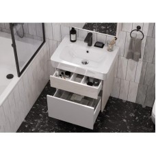 Комплект мебели белый глянец/ясень фабрик 60 см Акватон Верди 1A206701VDAV0 + 1WH302186 + 1A206902VDAV0