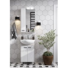 Комплект мебели белый глянец/дуб сомерсет 50,5 см Акватон Бекка 1A210801BAC20 + 1WH207781 + 1A214502BAC20