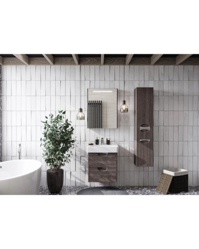 Комплект мебели дуб макиато 60 см Акватон Сильва 1A211801SIW50 + 1WH302186 + 1A216202SIW50