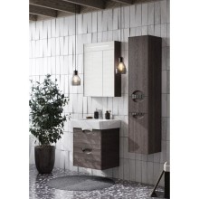 Комплект мебели дуб макиато 60 см Акватон Сильва 1A211801SIW50 + 1WH302186 + 1A216202SIW50