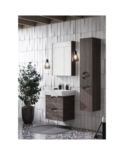 Комплект мебели дуб макиато 60 см Акватон Сильва 1A211801SIW50 + 1WH302186 + 1A216202SIW50