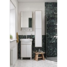 Комплект мебели белый глянец/ясень фабрик 50,5 см Акватон Рико 1A212401RIB90 + 1WH207781 + 1A212302RIB90