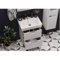 Комплект мебели дуб полярный 60 см Акватон Сильва 1A211801SIW70 + 1WH302186 + 1A216202SIW70