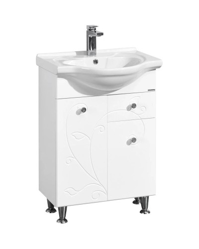 Комплект мебели белый глянец 60,5 см Акватон Лиана 1A162901LL010 + 1WH109652 + 1A162602LL010