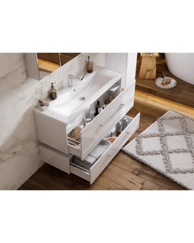 Комплект мебели белый глянец 120,2 см Акватон Мадрид 1A168701MA010 + 1A729631AG010 + 1A113402MA010