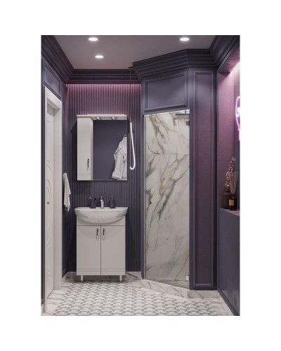 Комплект мебели белый глянец 61 см Акватон Онда 1A122801ON010 + 1WH110195 + 1A009802ON01L