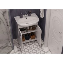 Комплект мебели белый глянец 61 см Акватон Онда 1A122801ON010 + 1WH110195 + 1A009802ON01L