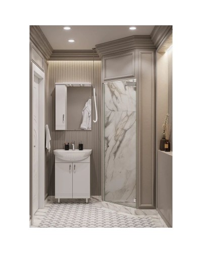 Комплект мебели белый глянец 61 см Акватон Онда 1A122801ON010 + 1WH110195 + 1A009802ON01L