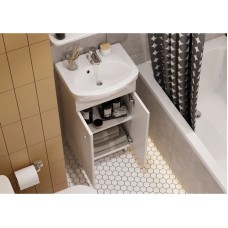 Комплект мебели белый глянец 45 см Акватон Мира 1A104401MR010 + 1.WH11.2.449 + 1A019802MR010