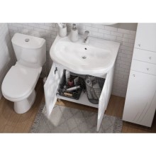 Комплект мебели белый глянец 66,5 см Акватон Минима 1A104201MN010 + 1WH110174 + 1A000502MN010