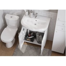 Комплект мебели белый глянец 66,5 см Акватон Минима 1A104201MN010 + 1WH110174 + 1A000502MN010