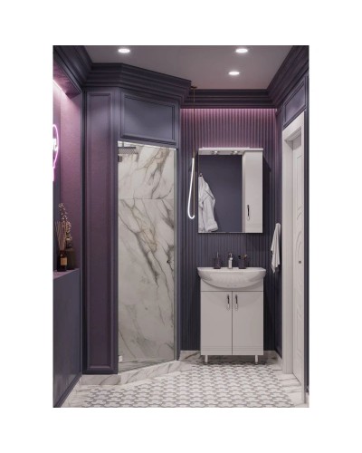 Комплект мебели белый глянец 61 см Акватон Онда 1A122801ON010 + 1WH110195 + 1A009802ON01R