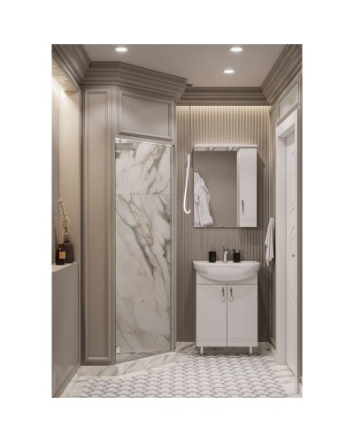 Комплект мебели белый глянец 61 см Акватон Онда 1A122801ON010 + 1WH110195 + 1A009802ON01R