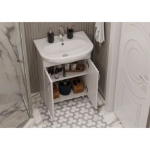 Комплект мебели белый глянец 61 см Акватон Онда 1A122801ON010 + 1WH110195 + 1A009802ON01R