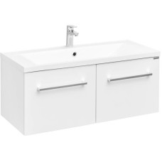 Комплект мебели белый глянец 100 см Акватон Мадрид 1A128001MA010 + 1A70473KPR010 + 1A111602MA010