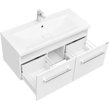 Комплект мебели белый глянец 100 см Акватон Мадрид 1A128001MA010 + 1A70473KPR010 + 1A111602MA010