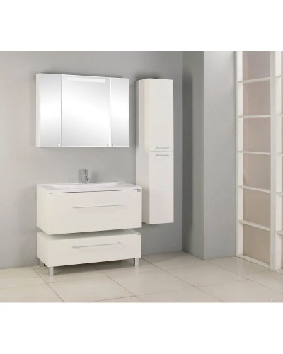 Комплект мебели белый глянец 100 см Акватон Мадрид 1A126901MA010 + 1A70473KPR010 + 1A111602MA010