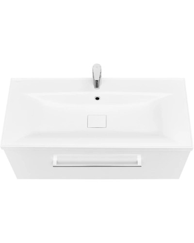 Комплект мебели белый глянец 100 см Акватон Мадрид 1A126901MA010 + 1A70473KPR010 + 1A111602MA010