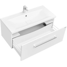 Комплект мебели белый глянец 100 см Акватон Мадрид 1A126901MA010 + 1A70473KPR010 + 1A111602MA010