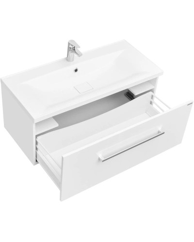 Комплект мебели белый глянец 100 см Акватон Мадрид 1A126901MA010 + 1A70473KPR010 + 1A111602MA010