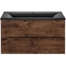Комплект мебели темный дуб 90 см Vincea Mia VMC-2MA900RW + VCB-3M900B + VLM-3VN900