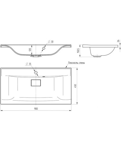 Комплект мебели белый глянец 90 см Vincea Mia VMC-2MA900GW + VCB-3M900W + VLM-3VN900