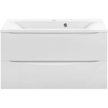 Комплект мебели белый глянец 90 см Vincea Mia VMC-2MA900GW + VCB-3M900W + VLM-3VN900