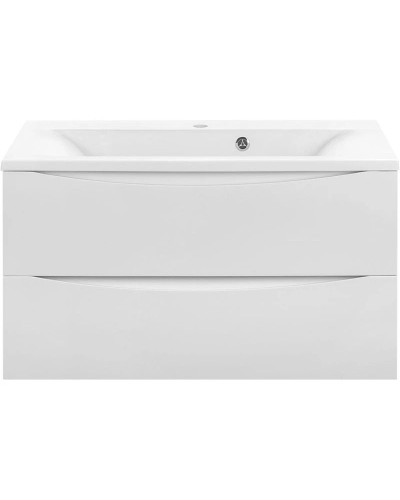 Комплект мебели белый глянец 90 см Vincea Mia VMC-2MA900GW + VCB-3M900W + VLM-3VN900