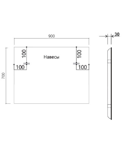 Комплект мебели бетон 90 см Vincea Mia VMC-2MA900BT + VCB-3M900B + VLM-3VN900
