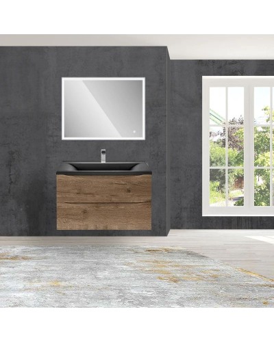 Комплект мебели дуб винтаж 80 см Vincea Mia VMC-2MA800VO + VCB-3M800B + VLM-3VN800