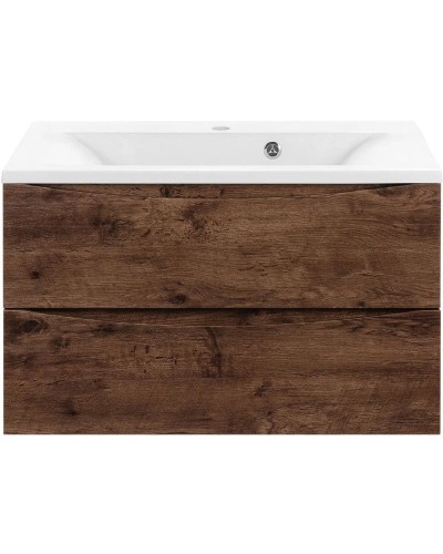 Комплект мебели темный дуб 80 см Vincea Mia VMC-2MA800RW + VCB-3M800W + VLM-3VC800