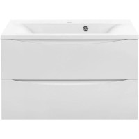 Комплект мебели белый глянец 80 см Vincea Mia VMC-2MA800GW + VCB-3M800W + VLM-3VC800