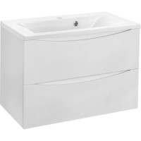 Комплект мебели белый глянец 80 см Vincea Mia VMC-2MA800GW + VCB-3M800W + VLM-3VC800