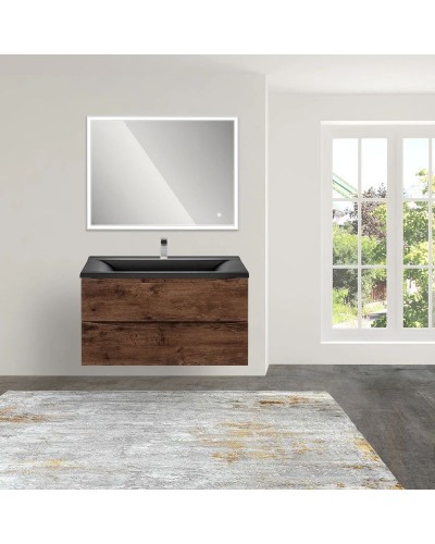 Комплект мебели темный дуб 75 см Vincea Mia VMC-2MA750RW + VCB-3M750B + VLM-3VN800