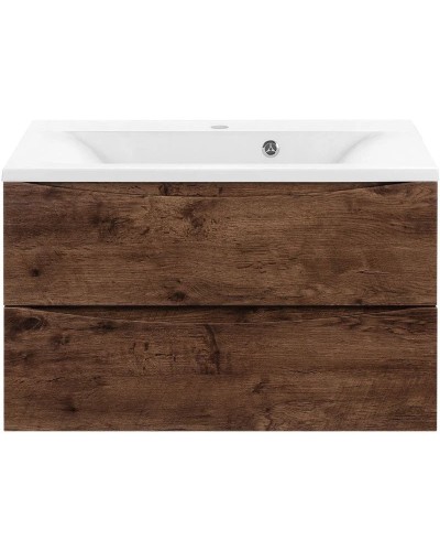 Комплект мебели темный дуб 75 см Vincea Mia VMC-2MA750RW + VCB-3M750W + VLM-3VC800