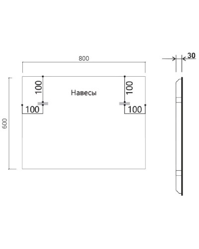 Комплект мебели белый глянец 75 см Vincea Mia VMC-2MA750GW + VCB-3M750B + VLM-3VN800
