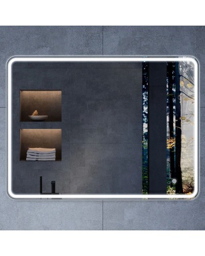 Комплект мебели бетон 75 см Vincea Mia VMC-2MA750BT + VCB-3M750W + VLM-3VC800