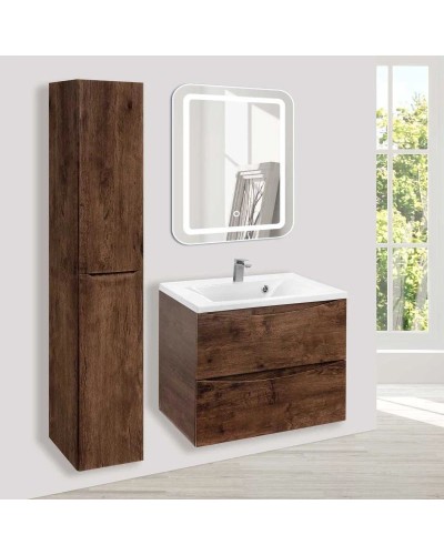 Комплект мебели темный дуб 65 см Vincea Mia VMC-2MA650RW + VCB-3M650W + VLM-2D550