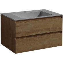 Комплект мебели дуб табачный 80 см Vincea Luka VMC-2L800TO + VCB-13800G + VLM-3VN800