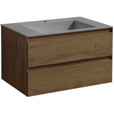 Комплект мебели дуб табачный 80 см Vincea Luka VMC-2L800TO + VCB-13800G + VLM-3VN800