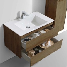 Комплект мебели дуб табачный 80 см Vincea Luka VMC-2L800TO + VCB-13800W + VLM-3VN800