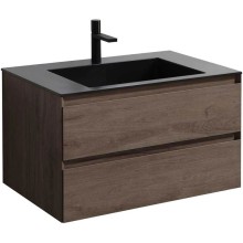 Комплект мебели темный дуб 80 см Vincea Luka VMC-2L800RO + VCB-13800B + VLM-3VN800