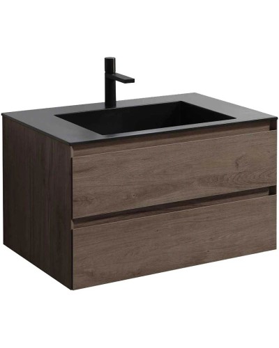 Комплект мебели темный дуб 80 см Vincea Luka VMC-2L800RO + VCB-13800B + VLM-3VN800