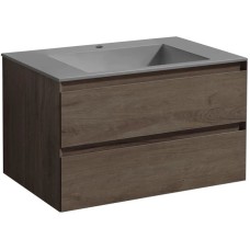 Комплект мебели темный дуб 80 см Vincea Luka VMC-2L800RO + VCB-13800G + VLM-3VN800