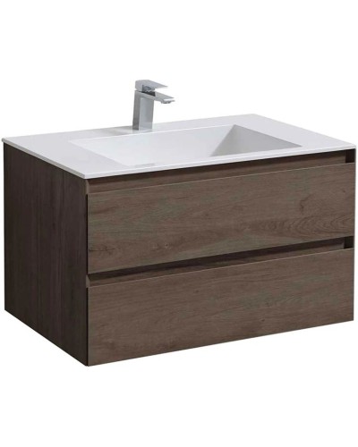 Комплект мебели темный дуб 80 см Vincea Luka VMC-2L800RO + VCB-13800W + VLM-3VN800