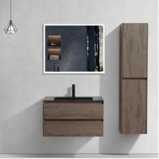 Комплект мебели темный дуб 80 см Vincea Luka VMC-2L800RO + VCB-13800B + VLM-3VN800