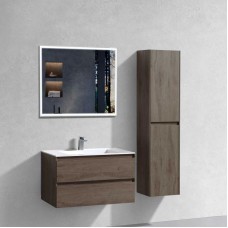 Комплект мебели темный дуб 80 см Vincea Luka VMC-2L800RO + VCB-13800W + VLM-3VN800