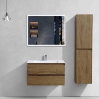 Комплект мебели дуб табачный 80 см Vincea Luka VMC-2L800TO + VCB-13800W + VLM-3VN800