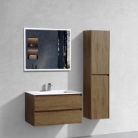 Комплект мебели дуб табачный 80 см Vincea Luka VMC-2L800TO + VCB-13800W + VLM-3VN800