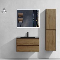 Комплект мебели дуб табачный 80 см Vincea Luka VMC-2L800TO + VCB-13800B + VLM-3VN800